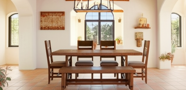 Simple Rustic Hacienda Dining Room Set