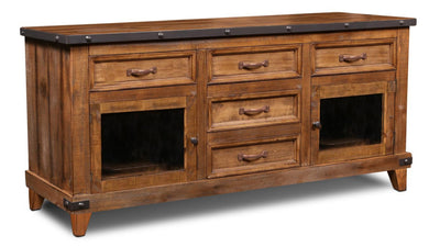 Simple Rustic Hacienda Large Console