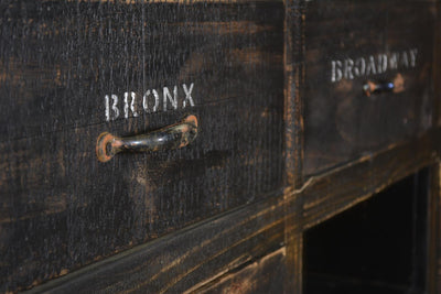 Weathered 5 Drawer Console